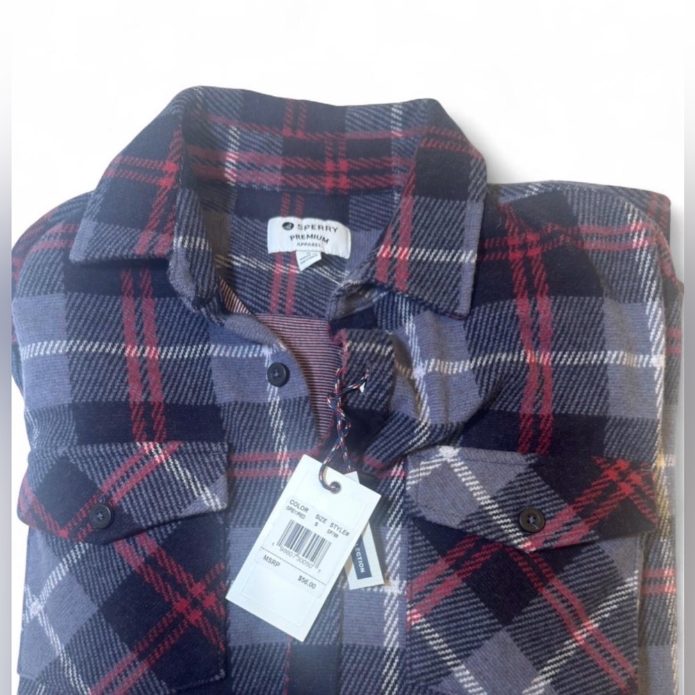 Sperry Men's Plaid Shirt - Red, Black, Gray